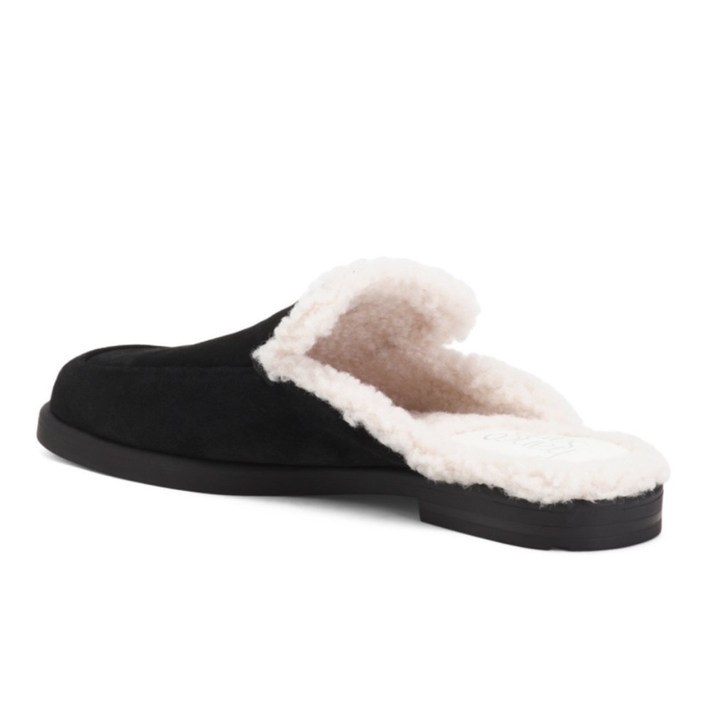 Franco Sarto Shearling lined Suede Slides